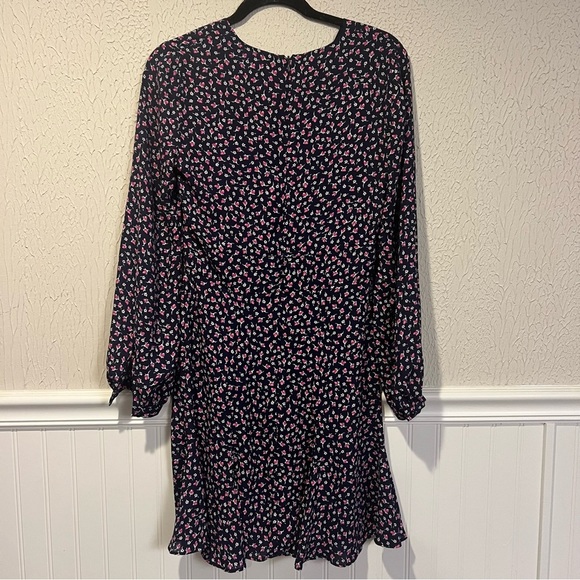 Lauren Ralph Lauren Georgette French Navy Pink Floral Fit and Flare Dress size 2 - Picture 5 of 16